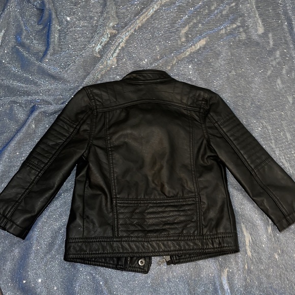Black Leather Urban Republic Kids Jacket - Picture 4 of 4